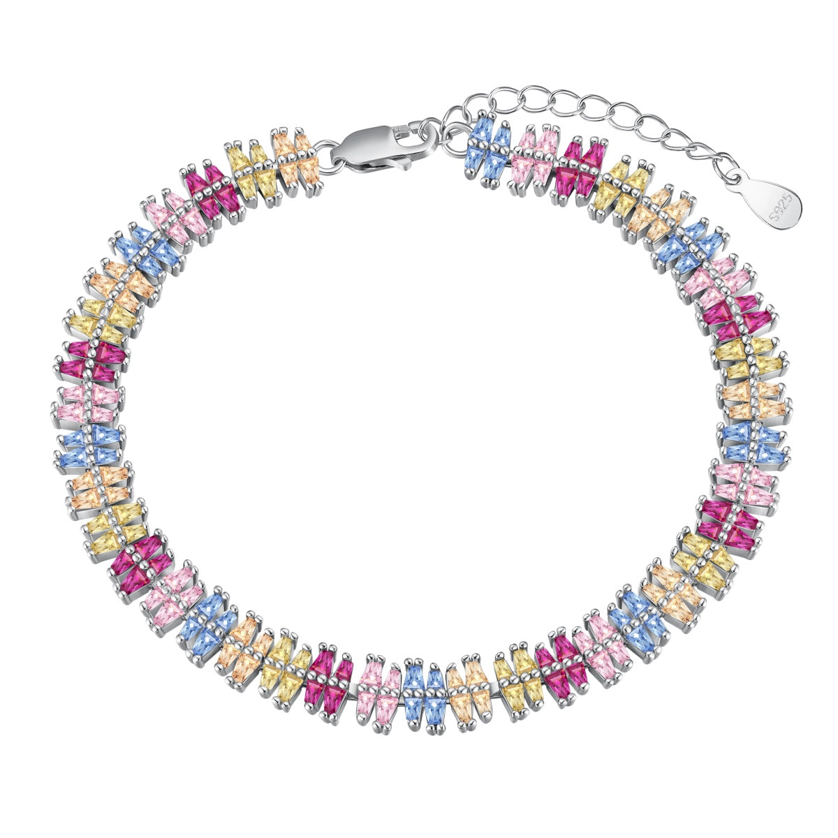 [Luxe Jewels]Sparkling Exquisite Multi Cut Party Bracelet