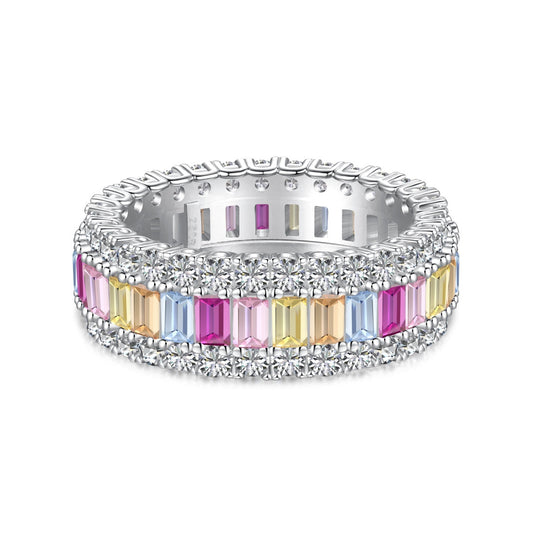 [Luxe Jewels]Dainty Colorful Radiant Cut Daily Ring