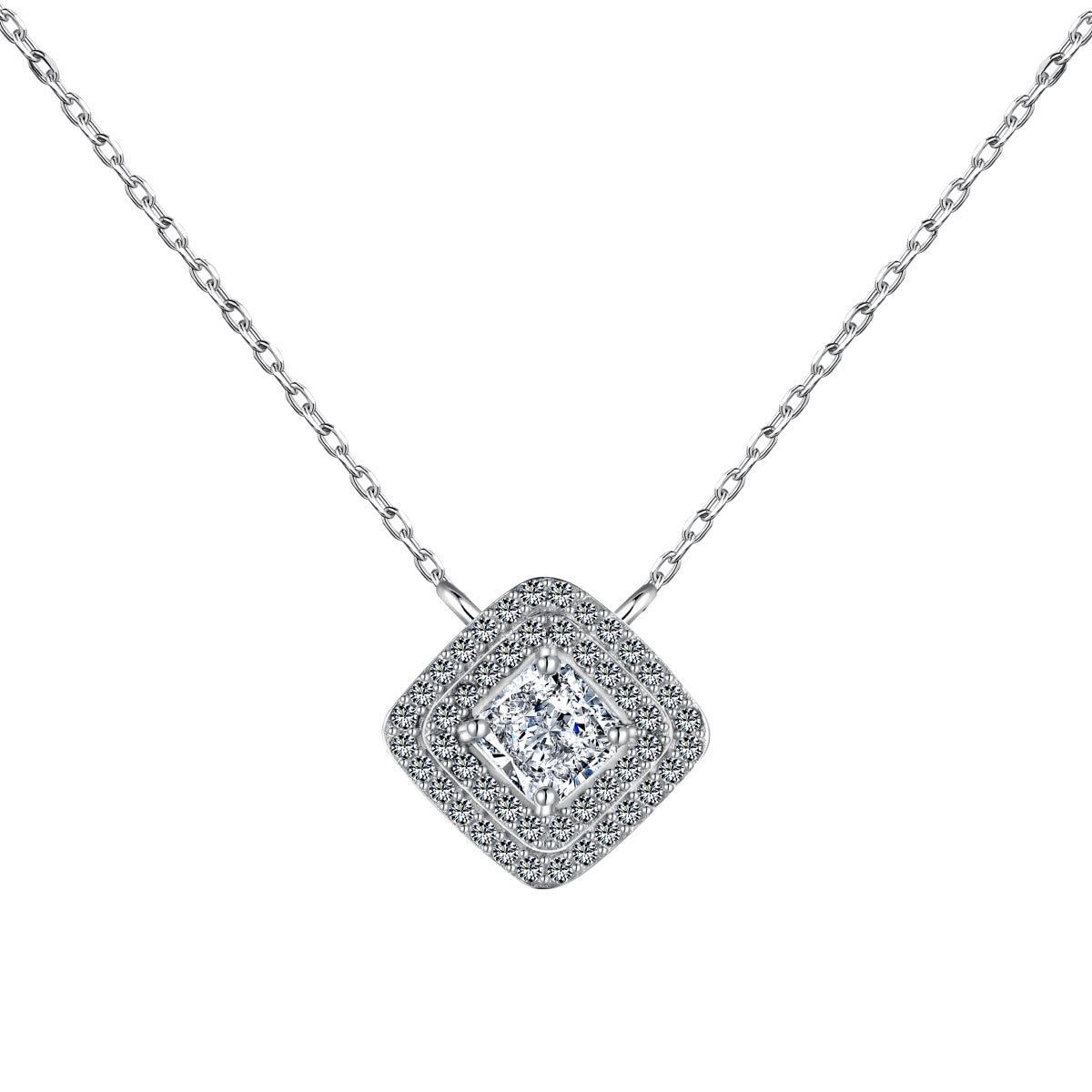 [Luxe Jewels]Sparkling Asscher Cut Necklace