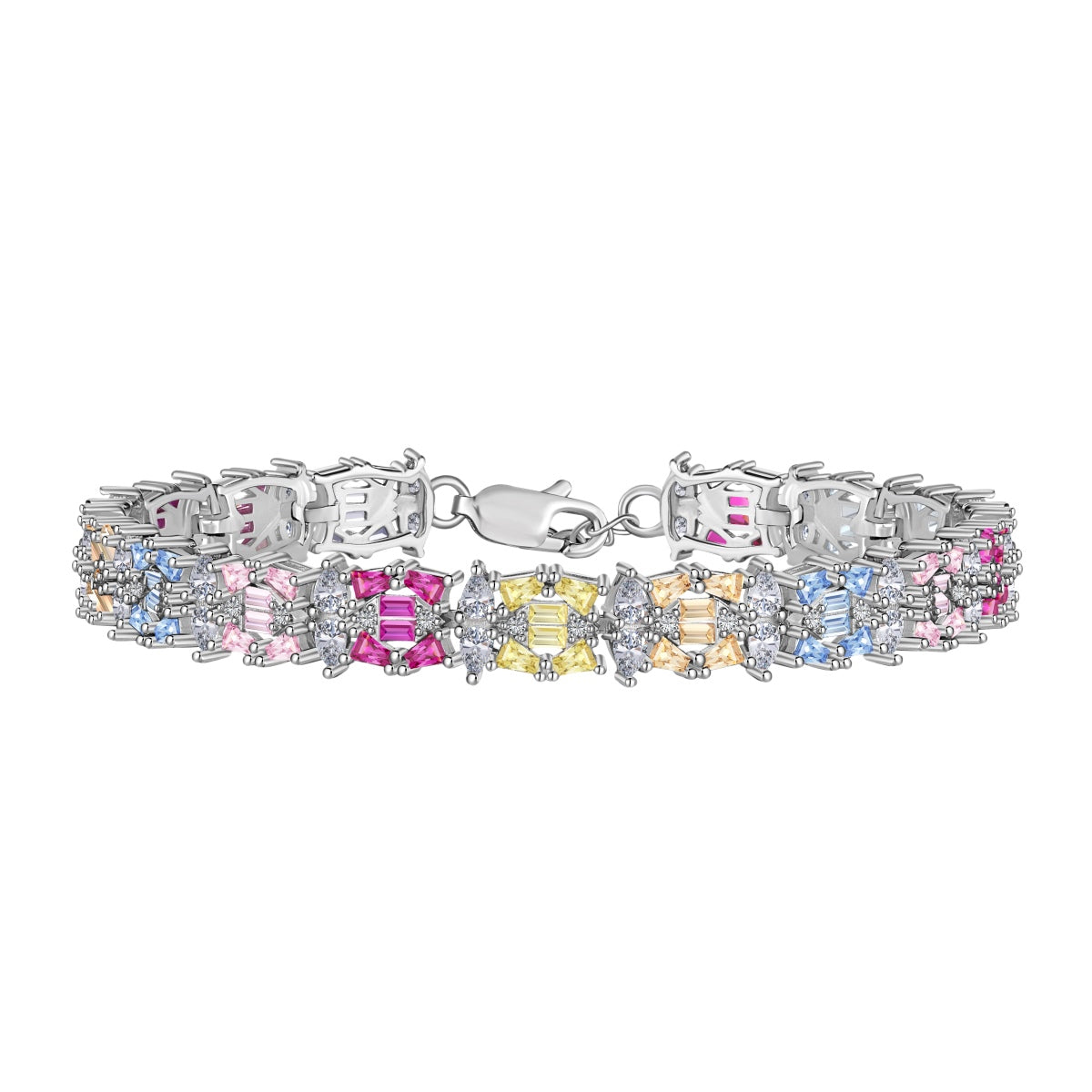 [Luxe Jewels]Delicate Colorful Multi Cut Party Bracelet