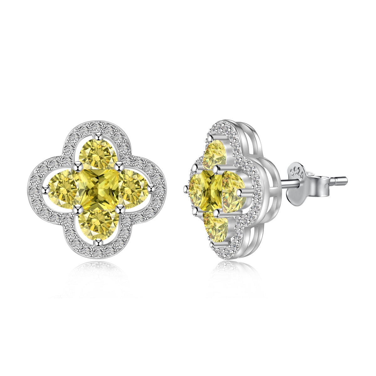 [Luxe Jewels]Lucky Four-Leaf Clover Exquisite Earrings