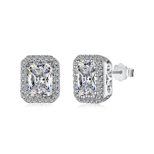 [Luxe Jewels]1.0 Carat Luxurious Dainty Emerald Cut Daily Earrings