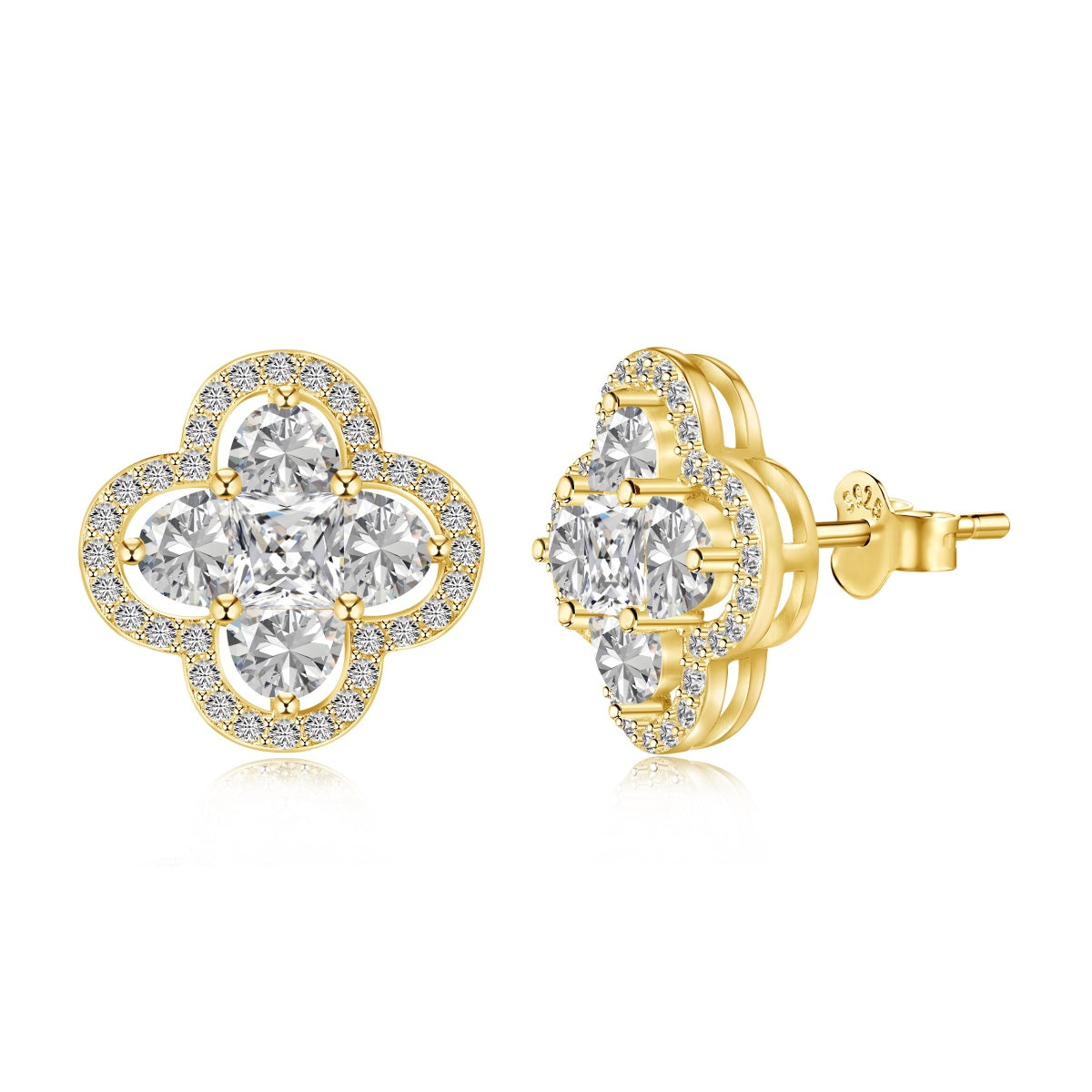 [Luxe Jewels]Lucky Four-Leaf Clover Exquisite Earrings