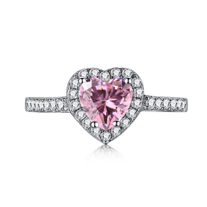 [Luxe Jewels]Eternity Splashy Romantic Heart Shape Lover Ring