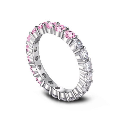 [Luxe Jewels]Sparkling Round Cut Tennis Ring