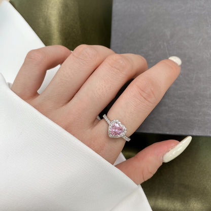 [Luxe Jewels]Eternity Splashy Romantic Heart Shape Lover Ring