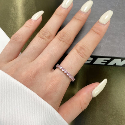 [Luxe Jewels]Sparkling Round Cut Tennis Ring