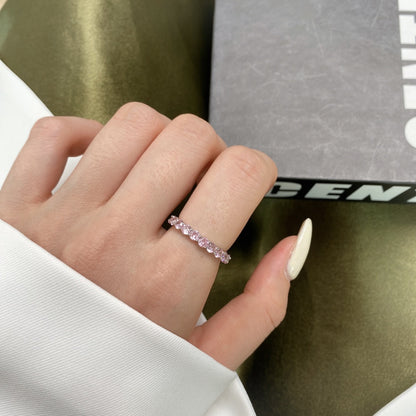 [Luxe Jewels]Sparkling Round Cut Tennis Ring