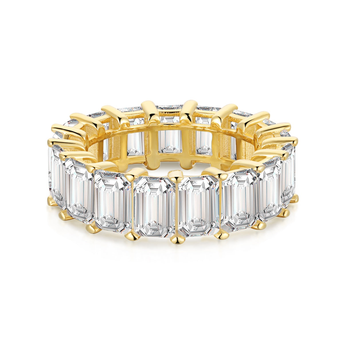 [Luxe Jewels]0.75 Carat Elegant Emerald Cut Tennis Ring