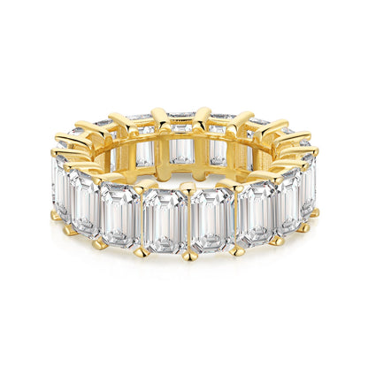 [Luxe Jewels]0.75 Carat Elegant Emerald Cut Tennis Ring