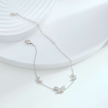 [Luxe Jewels]Delicate Butterfly Pendant Bracelet