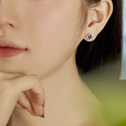 [Luxe Jewels]Four-Leaf Clover Flower Shaped Earrings