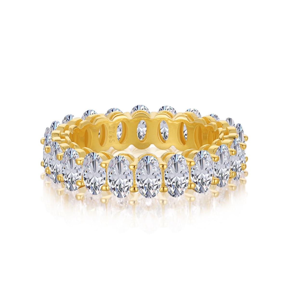 [Luxe Jewels]Ornate Oval Cut Tennis Ring