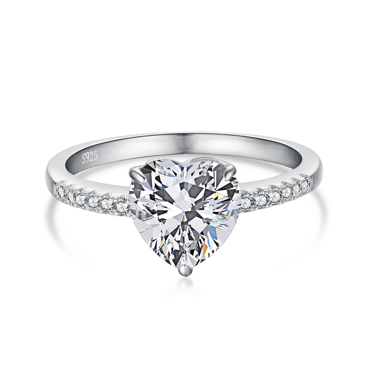 [Luxe Jewels]2.0 Carat Dazzling Lustrous Heart Cut Lover Ring