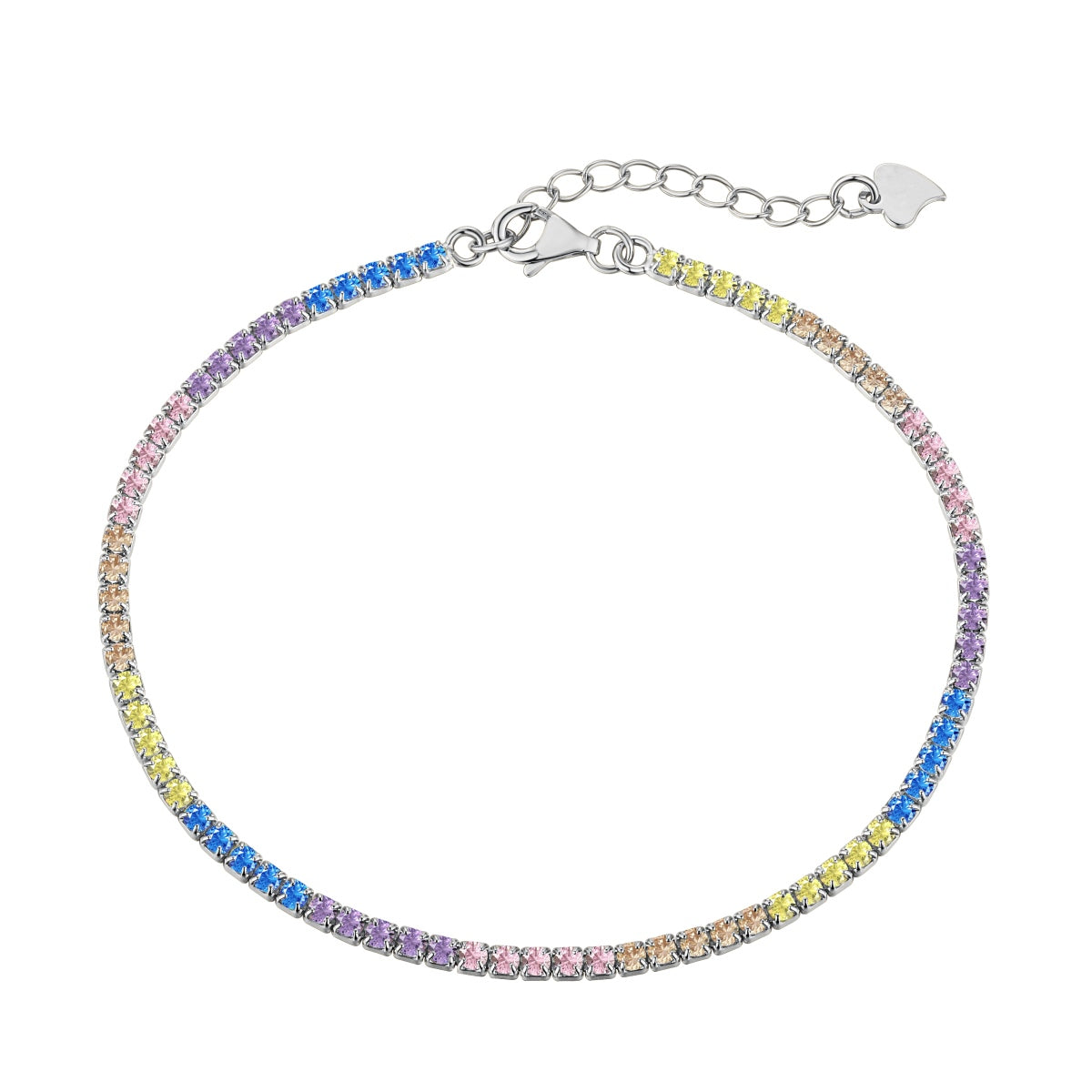 [Luxe Jewels]Dazzling Colorful Round Cut Daily Bracelet