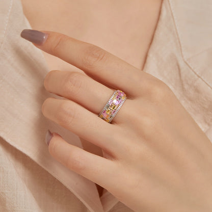 [Luxe Jewels]Radiant Colorful Radiant Cut Daily Ring