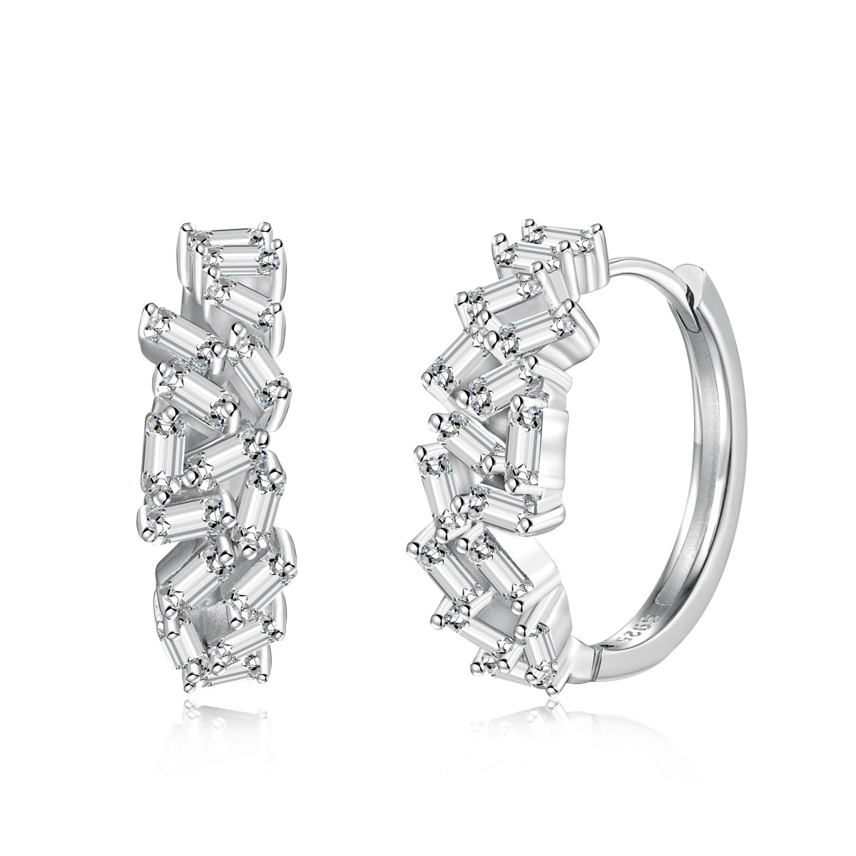 [Luxe Jewels]Dazzling Colorful Emerald Cut Daily Earrings