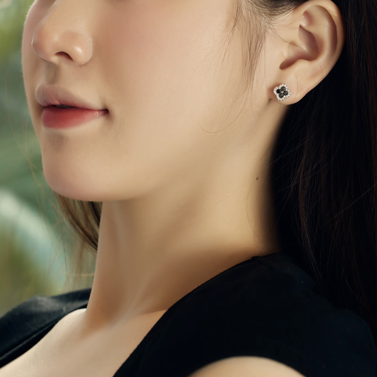 [Luxe Jewels]Four-Leaf Clover Flower Shaped Earrings