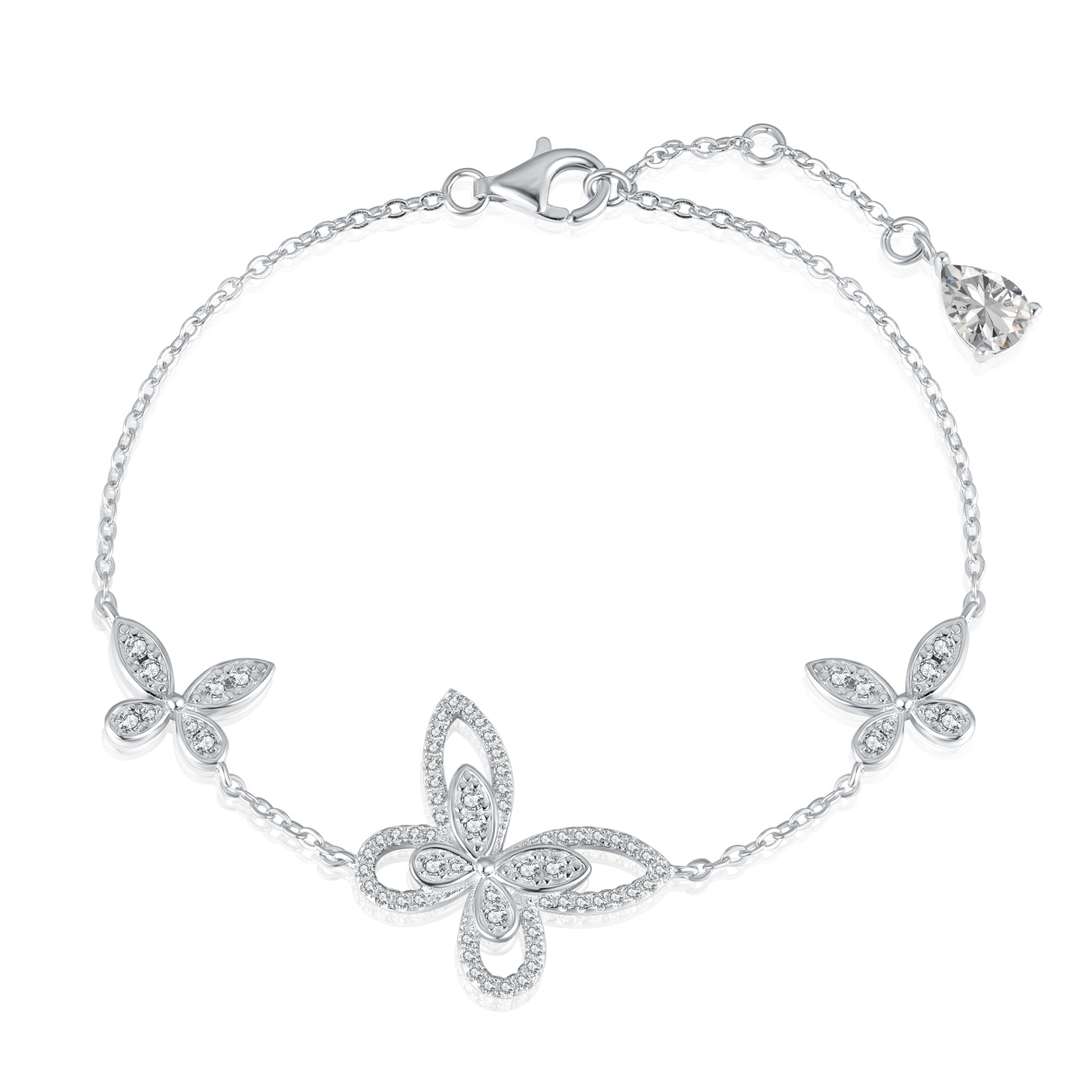 [Luxe Jewels]Delicate Butterfly Pendant Bracelet