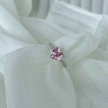 [Luxe Jewels]2.0 Carat Dazzling Lustrous Heart Cut Lover Ring