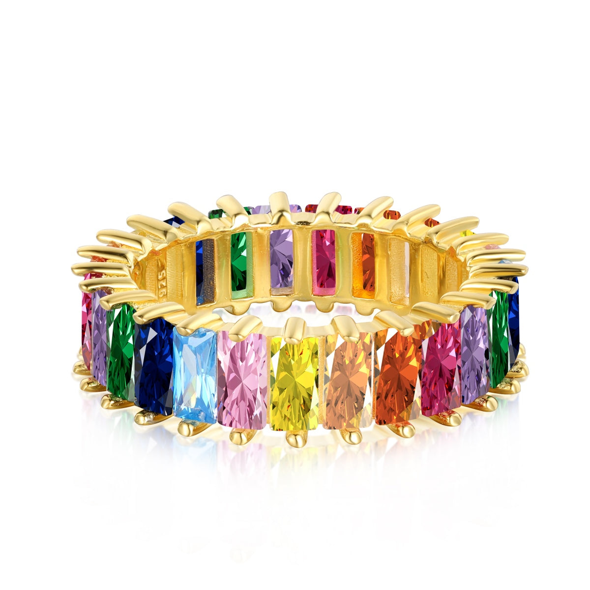 [Luxe Jewels]Unique Colorful Radiant Cut RIng