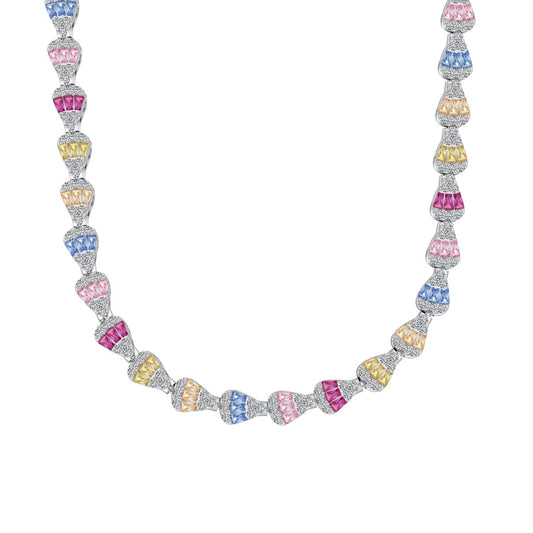 [Luxe Jewels]Radiant Colorful Rainbow Necklace