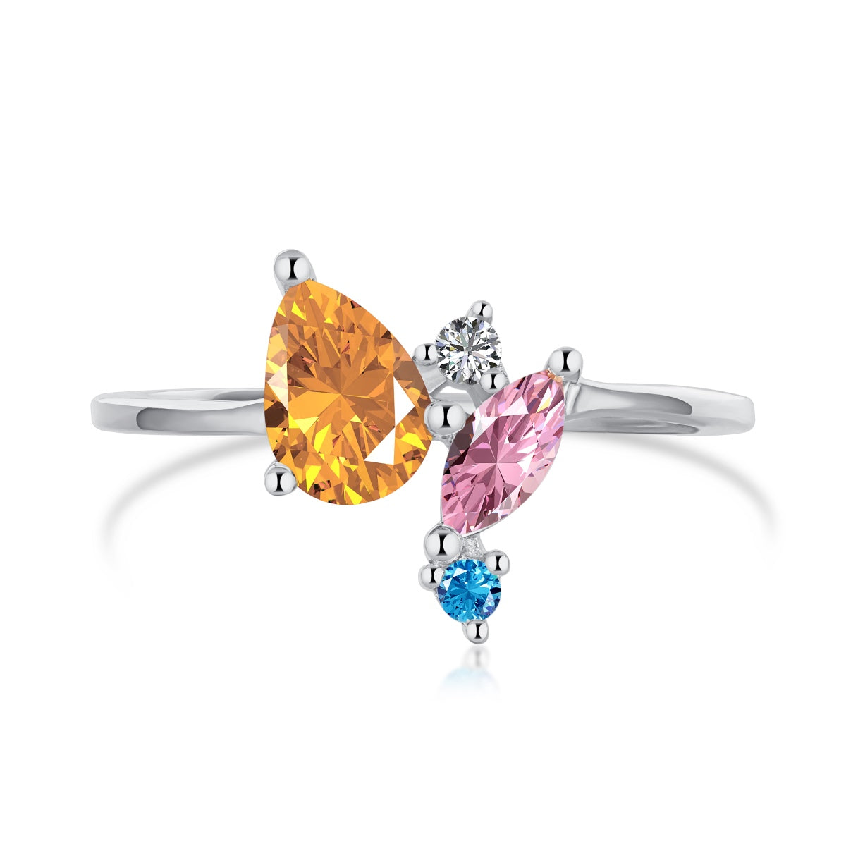 [Luxe Jewels]Radiant Colorful Multi Cut Daily Ring