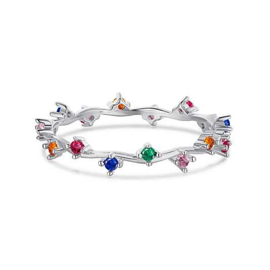 [Luxe Jewels]Radiant Colorful Round Cut Daily Ring