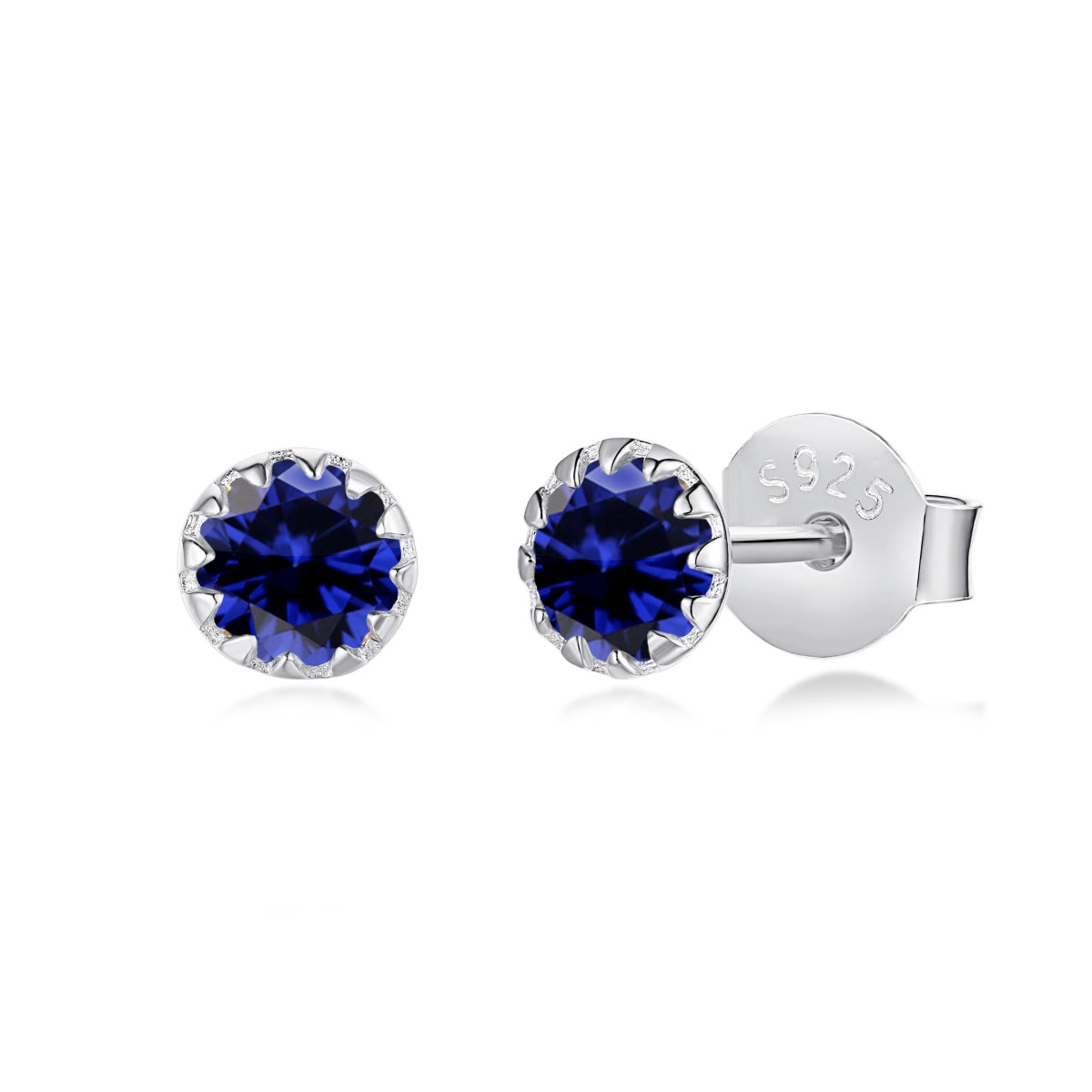 [Luxe Jewels]Sparkling Colorful Round Shape Earrings