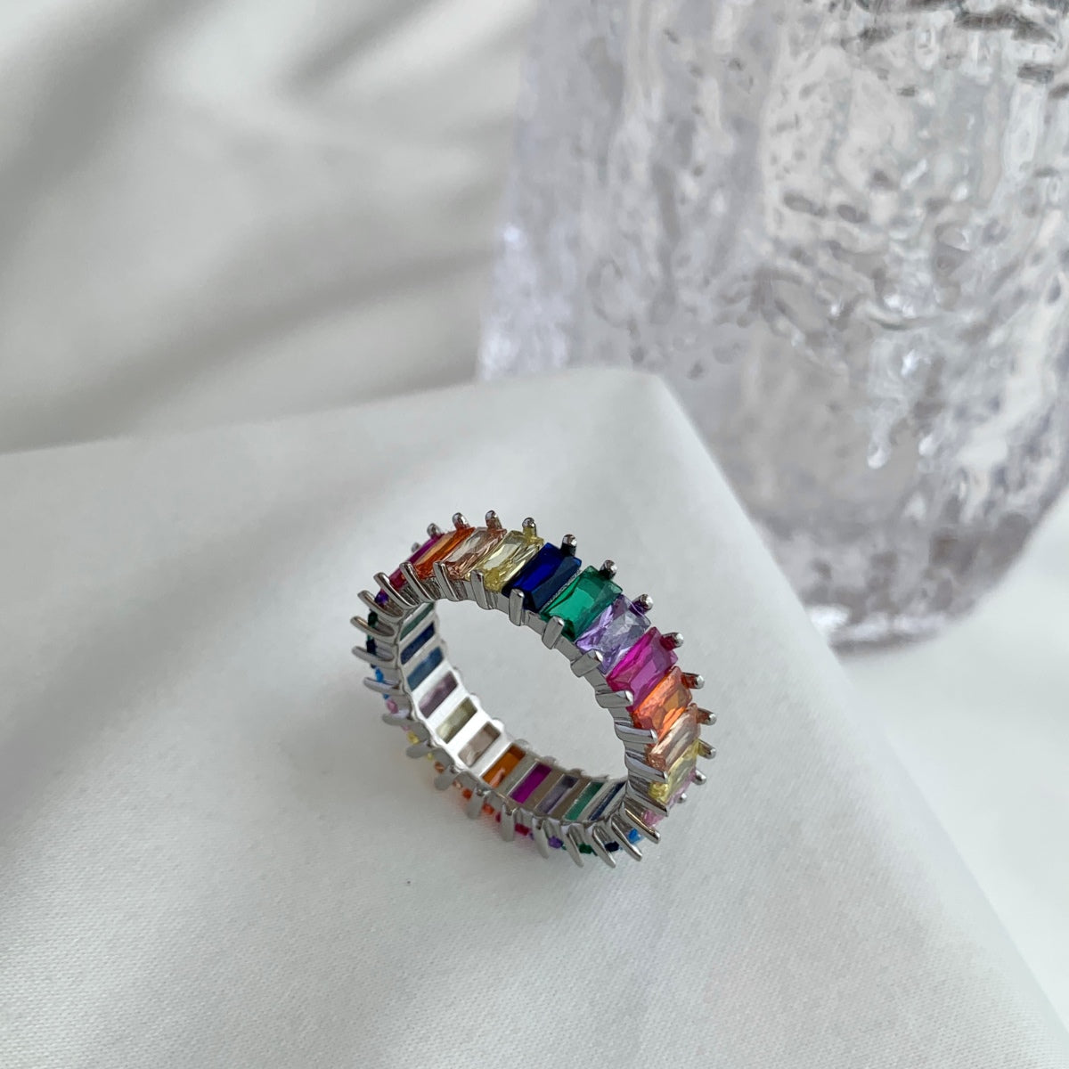 [Luxe Jewels]Unique Colorful Radiant Cut RIng