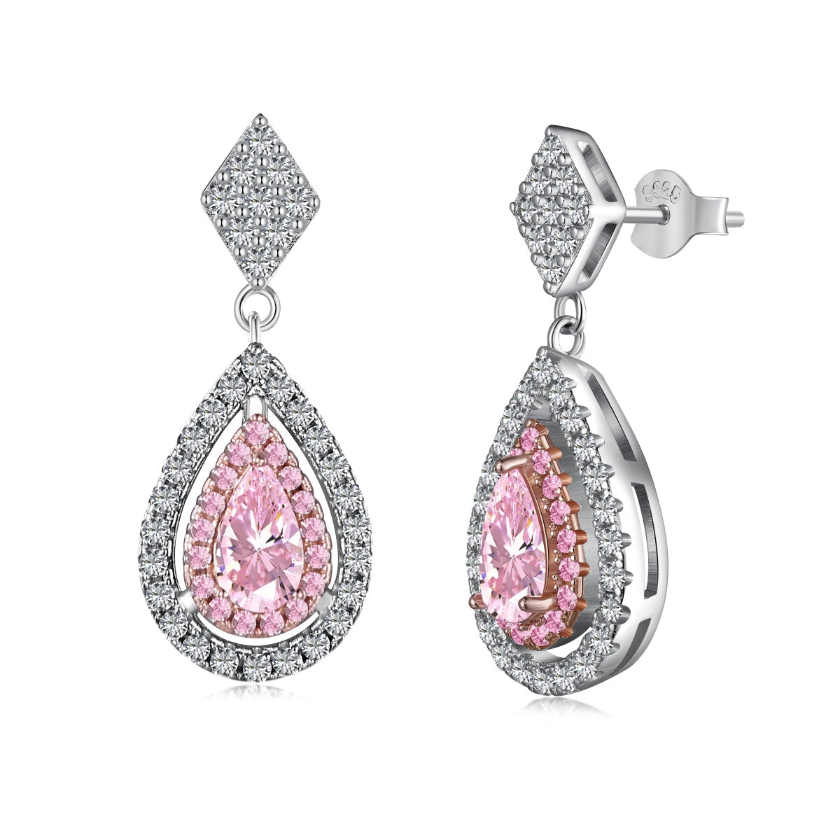 [Luxe Jewels]Ornate Delicate Water Drop Shape Banquet Earrings