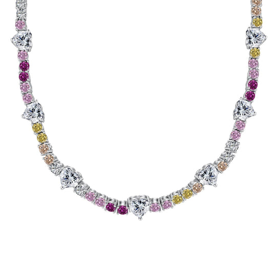 [Luxe Jewels]Delicate Colorful Rainbow Tennis Chain