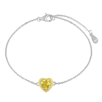 [Luxe Jewels]Sparkling Romantic Heart Shape Lover Bracelet