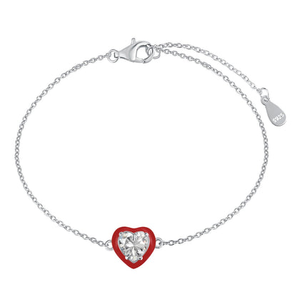 [Luxe Jewels]Sparkling Romantic Heart Shape Lover Bracelet