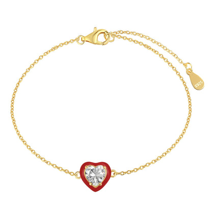 [Luxe Jewels]Sparkling Romantic Heart Shape Lover Bracelet