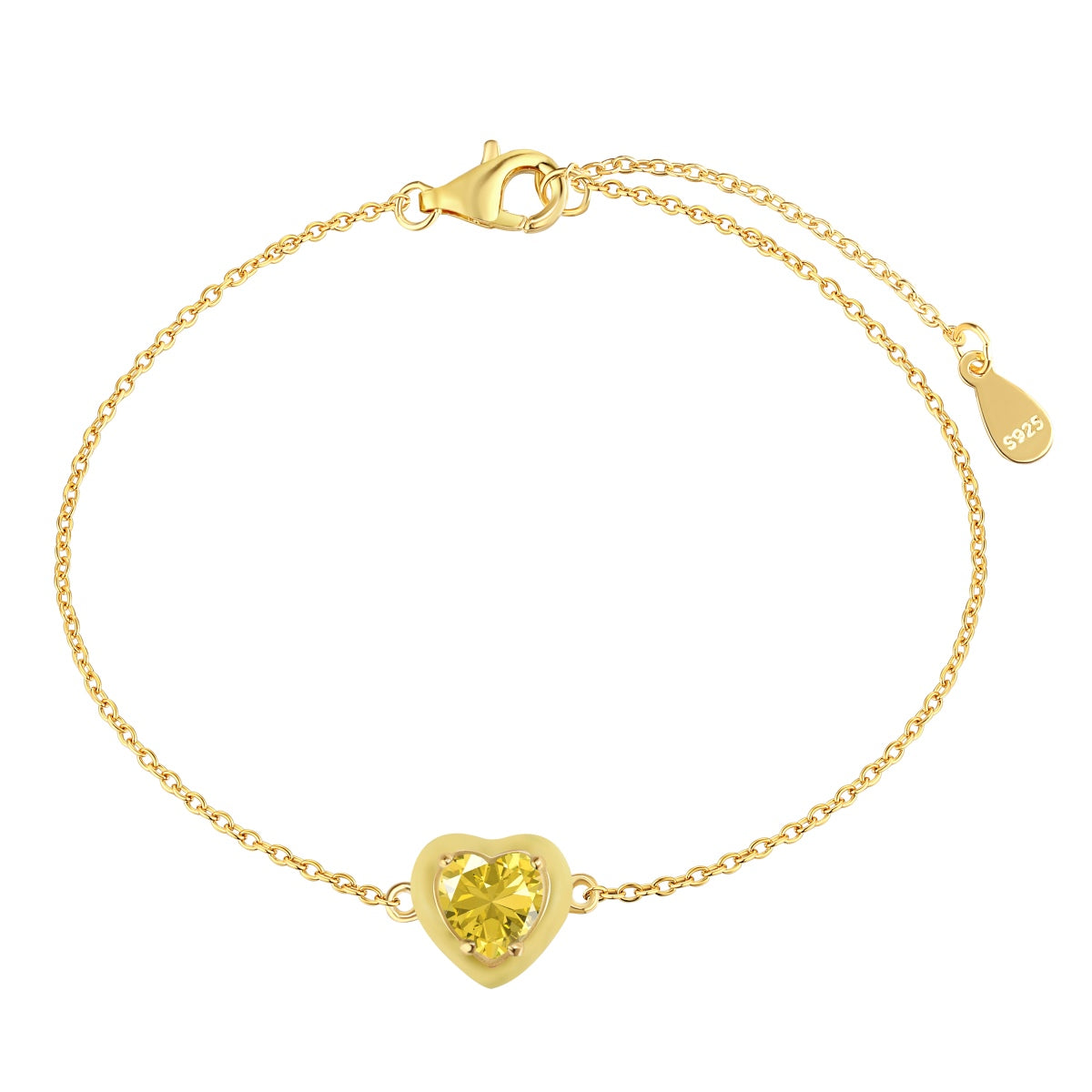 [Luxe Jewels]Sparkling Romantic Heart Shape Lover Bracelet