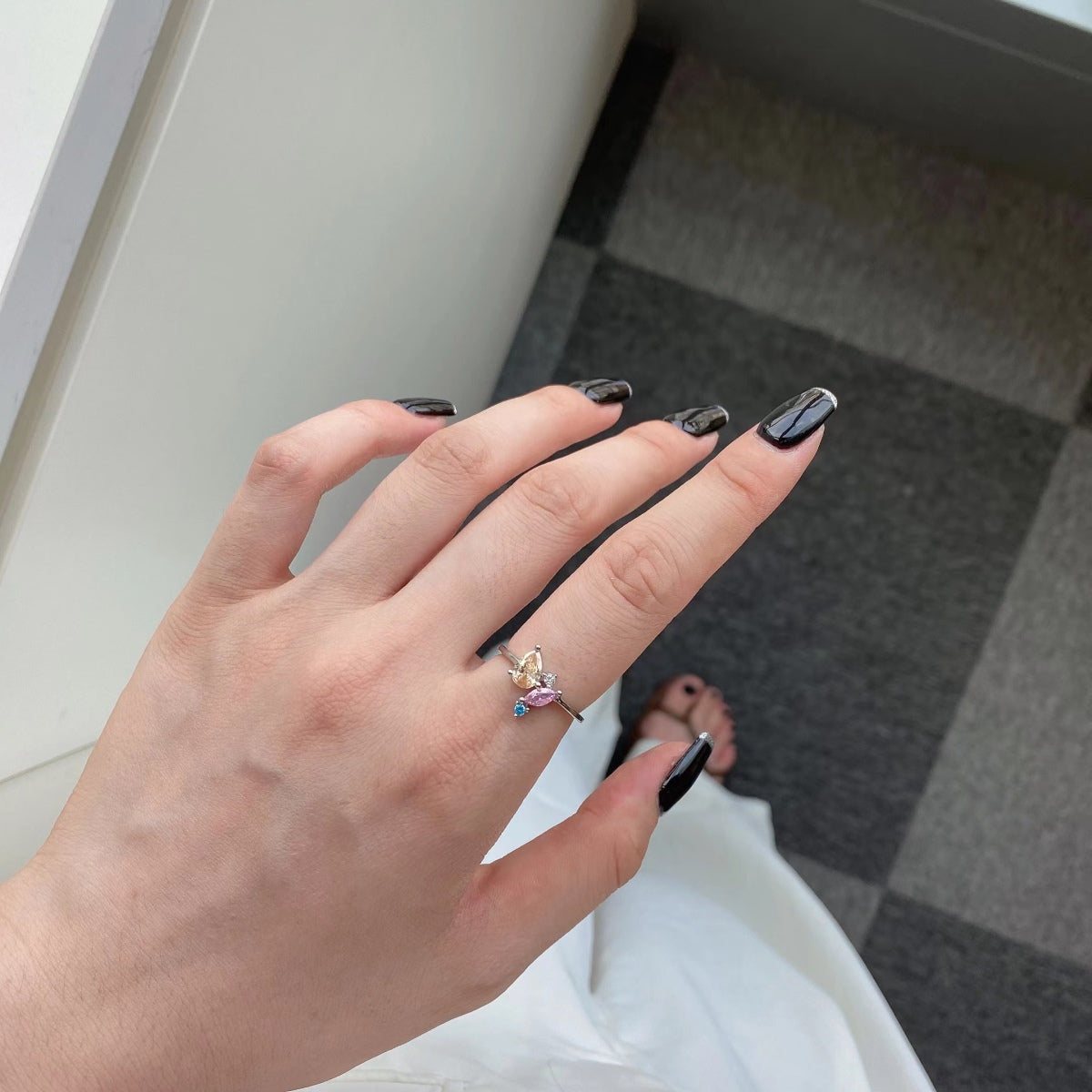 [Luxe Jewels]Radiant Colorful Multi Cut Daily Ring