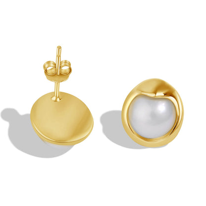 [Luxe Jewels]Dainty Bread Pearl Earrings