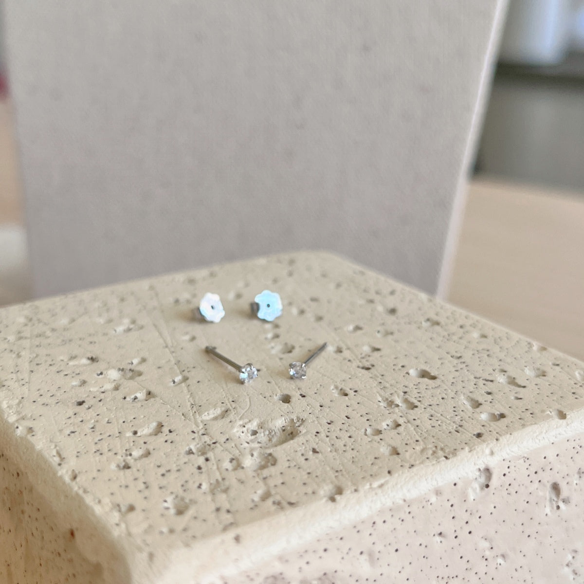 [Luxe Jewels]Delicate Solitaire Earrings