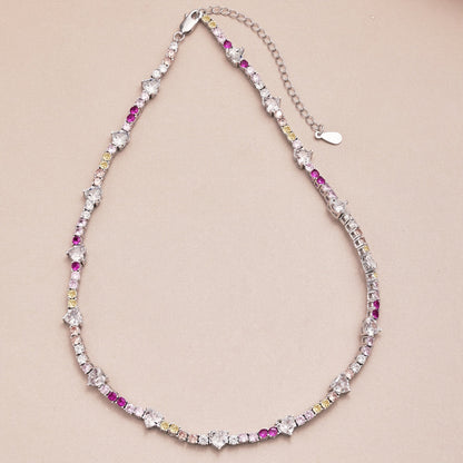 [Luxe Jewels]Delicate Colorful Rainbow Tennis Chain