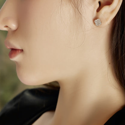 [Luxe Jewels]Four-Leaf Clover Flower Shaped Earrings