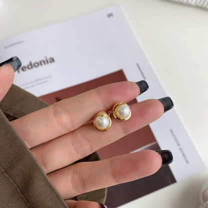 [Luxe Jewels]Dainty Bread Pearl Earrings