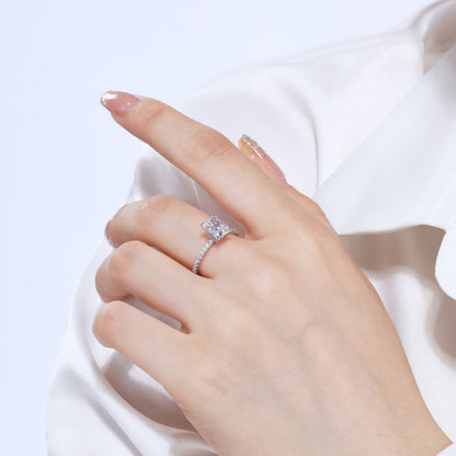 [Luxe Jewels]2.0 Carat Dazzling Sparkling Radiant Cut Party Ring