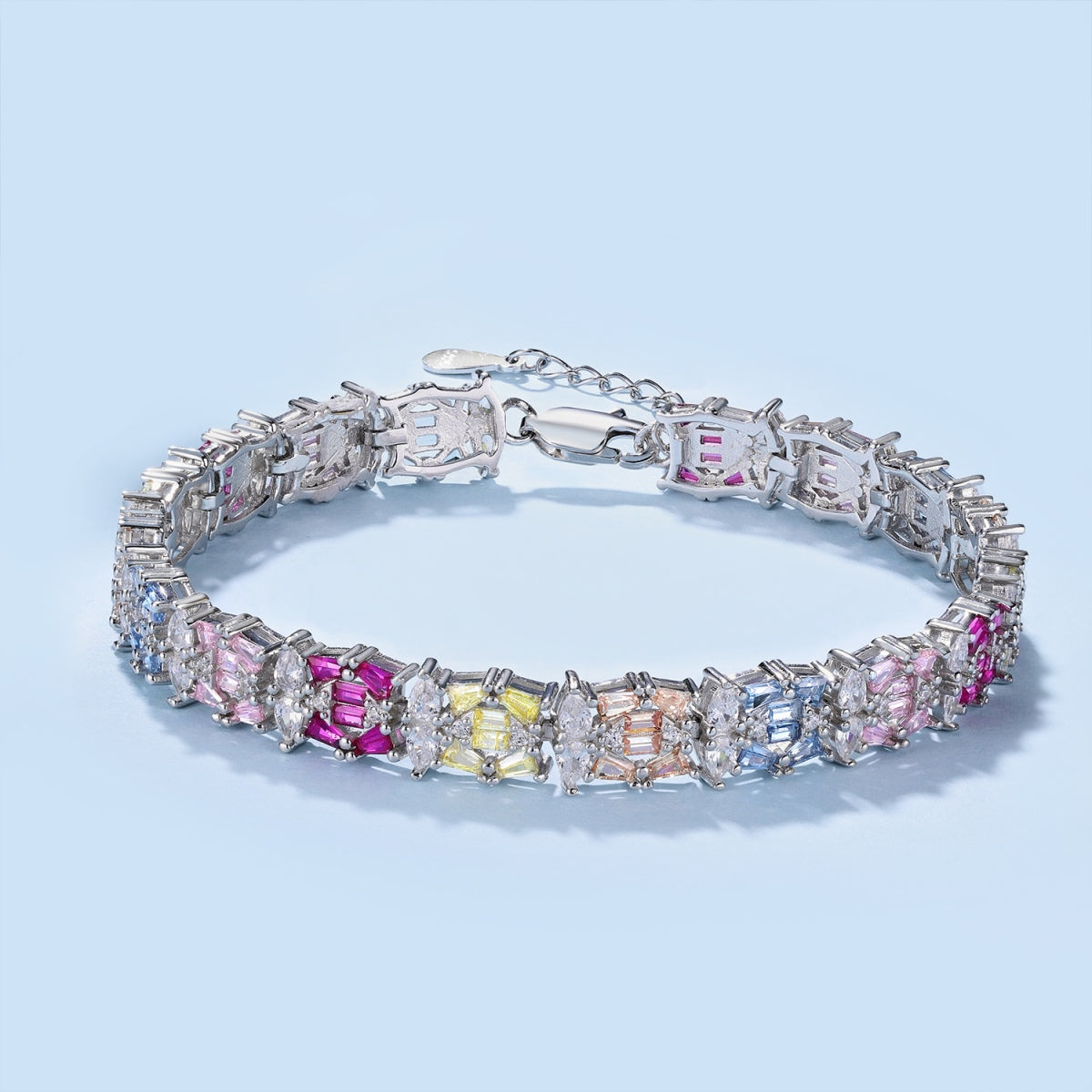 [Luxe Jewels]Delicate Colorful Multi Cut Party Bracelet