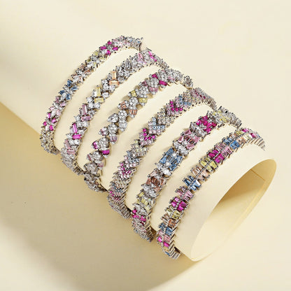 [Luxe Jewels]Delicate Colorful Multi Cut Party Bracelet