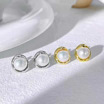 [Luxe Jewels]Dainty Bread Pearl Earrings