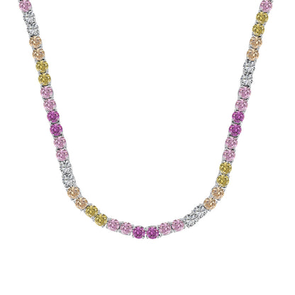 [Luxe Jewels]Delicate Colorful Tennis Necklace