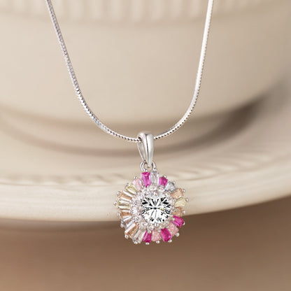 [Luxe Jewels]Charming Flower Colorful Necklace