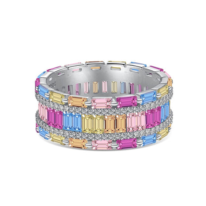 [Luxe Jewels]Dazzling Colorful Radiant Cut Party Ring