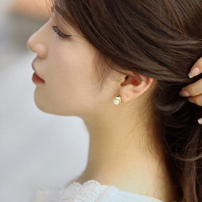 [Luxe Jewels]Dainty Bread Pearl Earrings